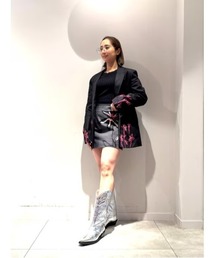 ♥新品未使用♥Desigual 刺繍＆メッセージ入りレディース モッズジャケット Desigual（デシグアル） セレモニースーツ スーツ 入園式 卒業式 卒園