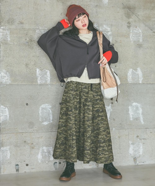 niko and…（ニコアンド） スカート ベルトフレアスカート : ZOZOTOWN