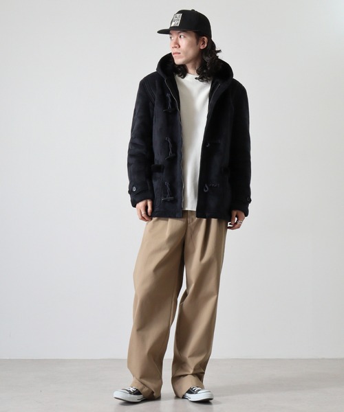 Ree&Mee ダッフルコート コート フェイク ムートン ショート ダッフル