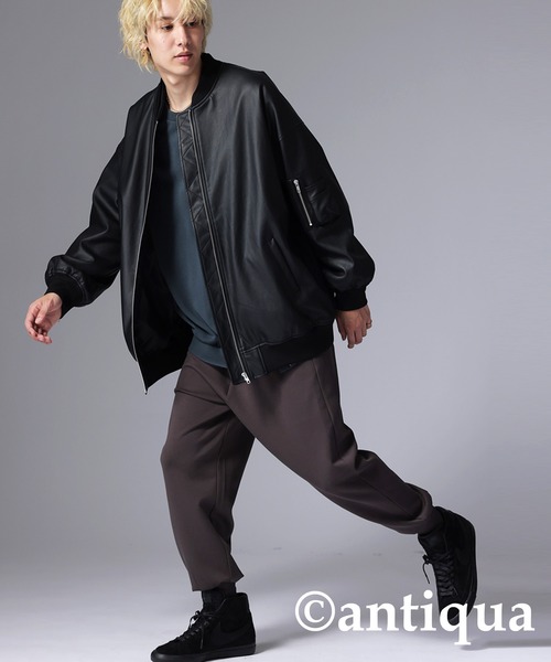 antiqua（アンティカ） 「tree cafe」ジップアップブルゾン FREE