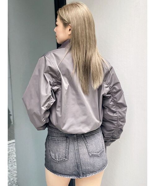 自由区　ウエストシェイプ ショートブルゾン　44 大きいサイズ　定価33000円 GDハイネックショートブルゾン[品番：MKSW0062747]｜GYDA（ジェイダ