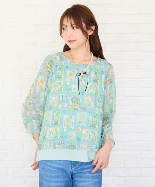 ブラウス シャツ 「22fabric」ムービースタジオ/レイヤードブラウス レディース