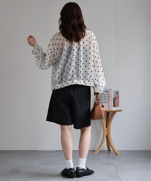 ap retro ブラウス シャツ 「選べる」 2WAYシアーカーディガン