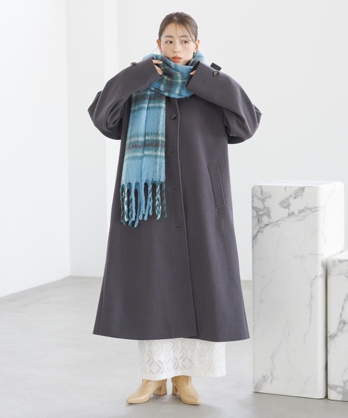 [LAKOLE] пальто с отложным воротником MEDIUM угольно-серый женский 