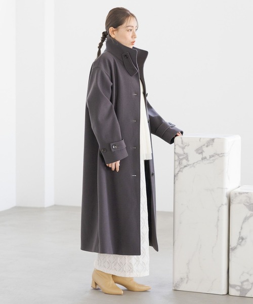 [LAKOLE] пальто с отложным воротником MEDIUM угольно-серый женский 