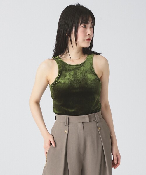 Ray BEAMS タンクトップ ノースリーブ RBS / ベロア カップ付き