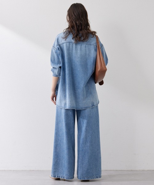Whim Gazette ドロップデニムシャツ新品未開封未使用 Whim Gazette ブラウス シャツ ドロップデニムシャツ レディース