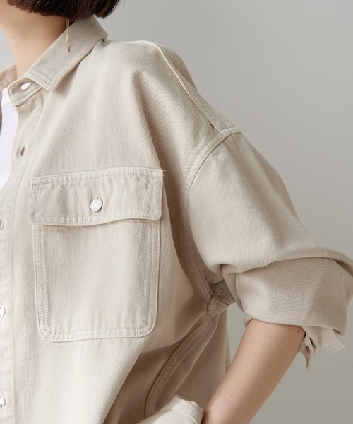 Whim Gazette ブラウス シャツ ドロップデニムシャツ レディース