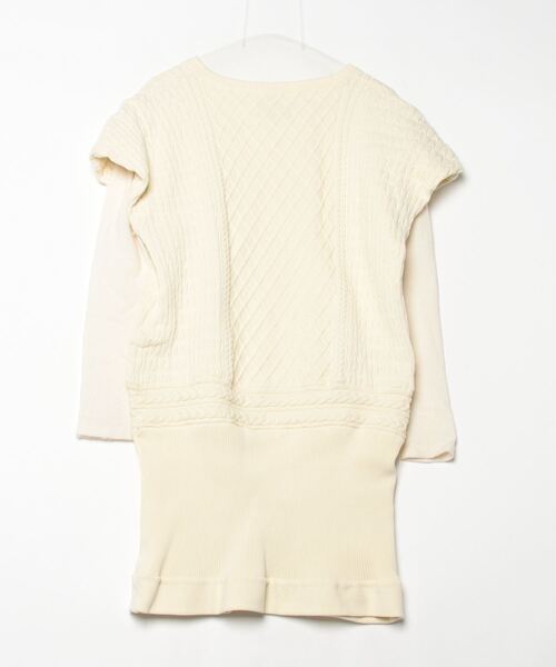 「AVIE」 長袖ワンピース フリー オフホワイト レディース_画像2