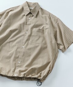シャツ 限定展開 ワイドシルエット スピンドル レギュラーカラー ショートスリーブ シャツ メンズ