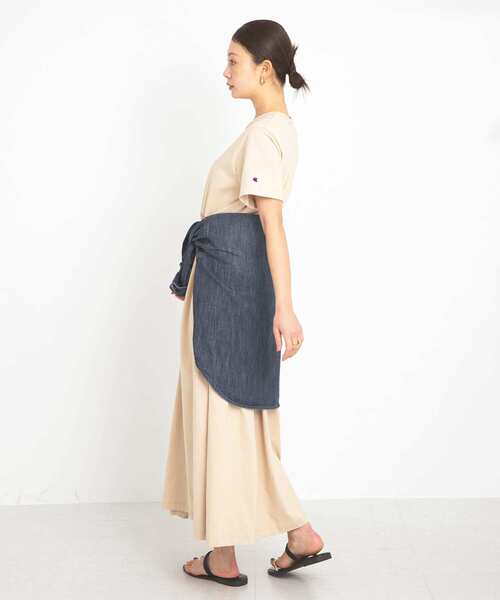 新品 Champion Sonny Labelコラボ ギャザー半袖ワンピース 別注』Champion×Sonny Label ギャザーワンピース[LWA5-CWSB342