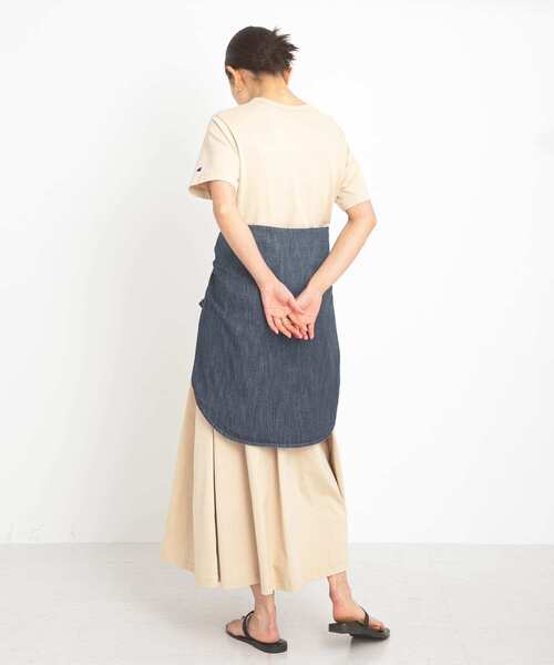 新品 Champion Sonny Labelコラボ ギャザー半袖ワンピース Champion ワンピース 「別注」Champion×Sonny Label ギャザー