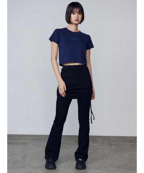 EMODA パンツ レイヤースカートフィットフレアパンツ レディース