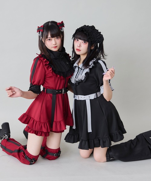 値下げ中 夢展望 DearMyLove十字架刺繍フリルシスタージャージワンピース 十字架刺繍フリルシスタージャージワンピース – レディース