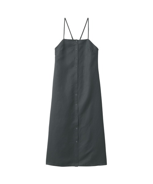【新品•未使用】MUJI Labo リネンシルクワンピース　墨黒　Ｍサイズ 新品•未使用】MUJI Labo リネンシルクワンピース 墨黒 Mサイズ