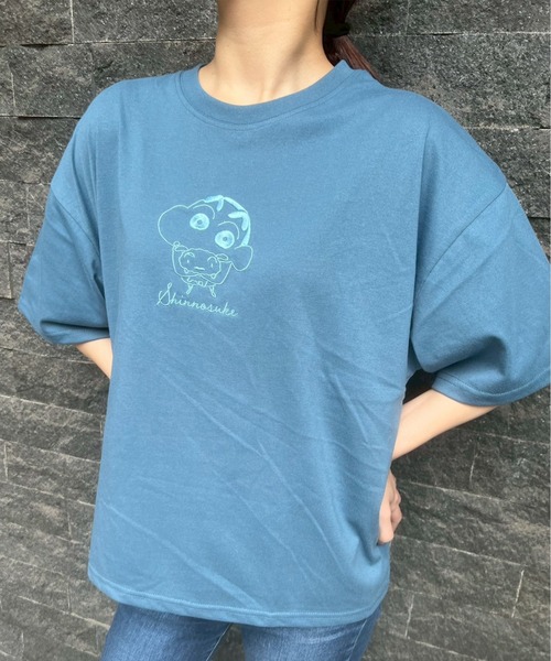 ALWAYS GOOD TIME tシャツ 「クレヨンしんちゃん」天竺 総柄