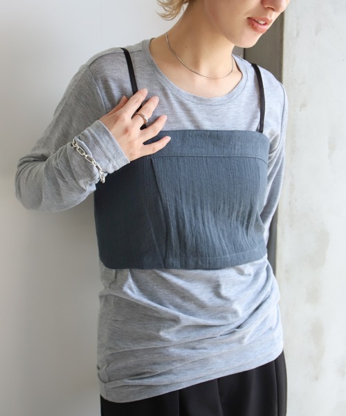 新品 MIESROHE 24SS リネンライク ビスチェ select MOCA キャミソール リネンライクビスチェ : ZOZOTOWN