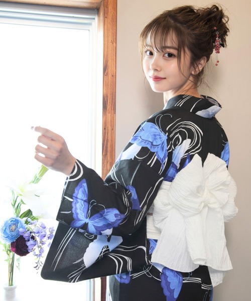CELEN ゆかた 浴衣 「下駄付き/兵児帯ゆかた5点セット」浴衣・兵児帯
