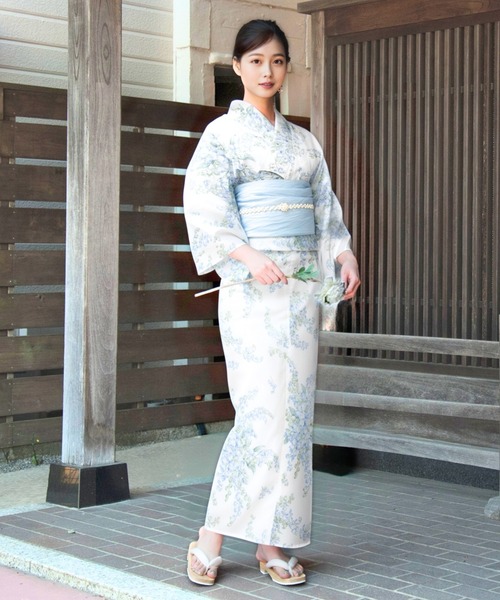 CELEN 浴衣 「下駄付き/兵児帯ゆかた5点セット」浴衣・兵児帯・腰紐2本
