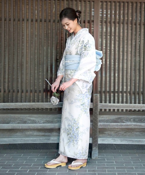 CELEN 浴衣 「下駄付き/兵児帯ゆかた5点セット」浴衣・兵児帯・腰紐2本