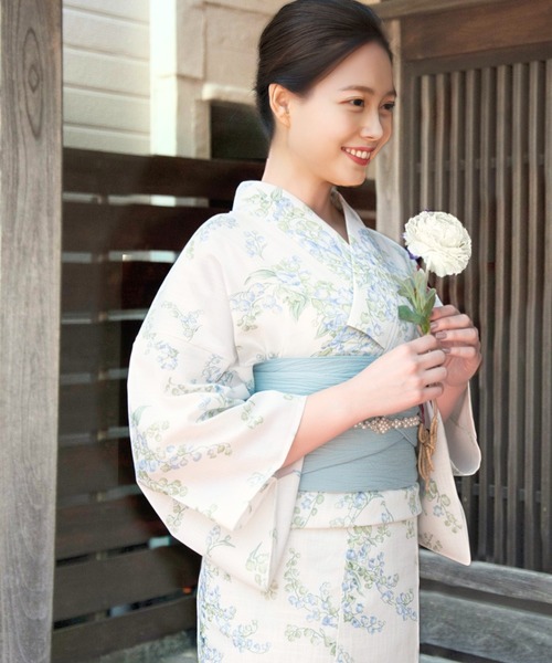 CELEN 浴衣 「下駄付き/兵児帯ゆかた5点セット」浴衣・兵児帯・腰紐2本