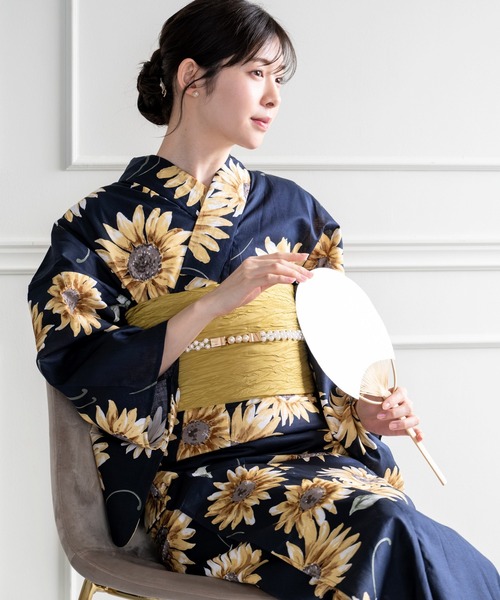 CELEN 浴衣 「下駄付き/兵児帯ゆかた5点セット」浴衣・兵児帯・腰紐2本