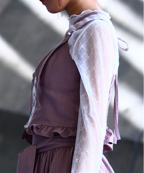 axes femme（アクシーズ ファム） ベスト ジレ コルセット風デザイン