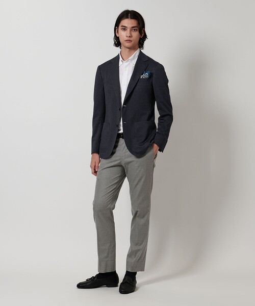 UNITED ARROWS ハウンドトゥース ビジネスジャケット ハウンドトゥース プリント 2ボタンジャケット COZY