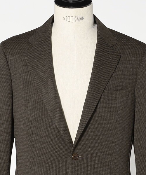 UNITED ARROWS ハウンドトゥース ビジネスジャケット ハウンドトゥース ジャージ シングル 2ボタン テーラードジャケット