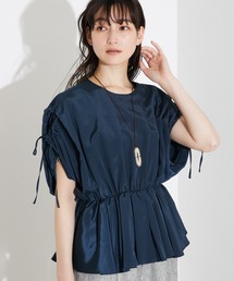 qualite（カリテ） ブラウス シャツ ボリュームギャザータックTOP