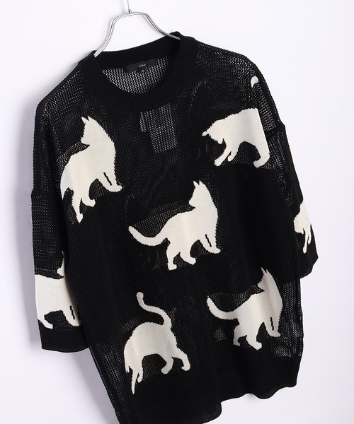 WESTSEA（ウエストシー） サマーニット セーター ニット 猫柄 サマー