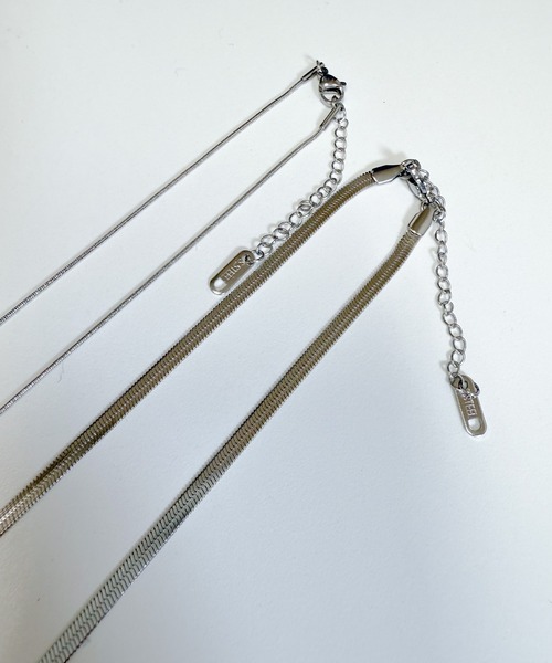 Blanc de Blue ネックレス 2連スネークチェーンネックレス レディース