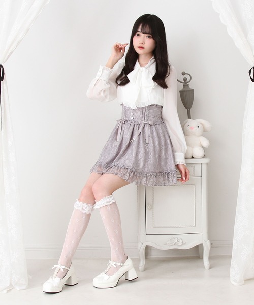 DearMyLove フリルスカート DearMyLove スカート 選べる丈レースフリルリボンスカート : ZOZOTOWN