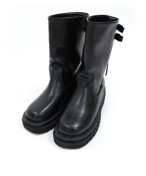 DONOBAN（ドノバン） ブーツ バックリボンミドルブーツ レディース