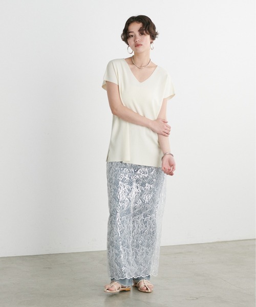 ニット セーター 「LARUTA」UV＆接触冷感前後2WAYニット レディース LARUTA ニット 「LARUTA」」UV＆接触冷感前後2WAYニット