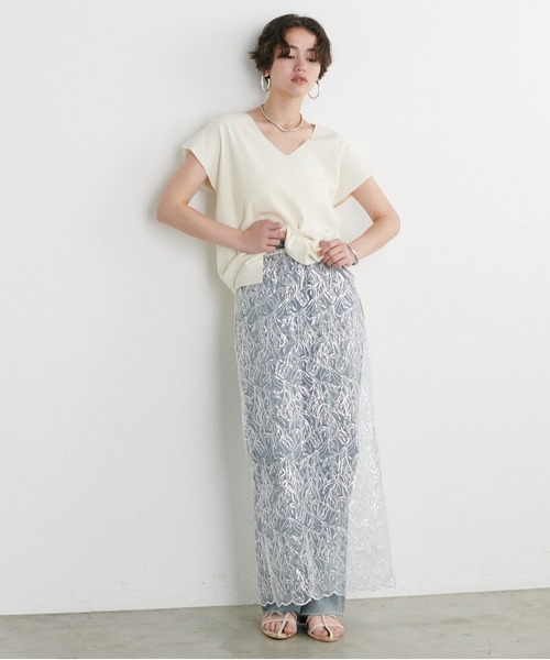 ニット セーター 「LARUTA」UV＆接触冷感前後2WAYニット レディース LARUTA ニット 「LARUTA」」UV＆接触冷感前後2WAYニット