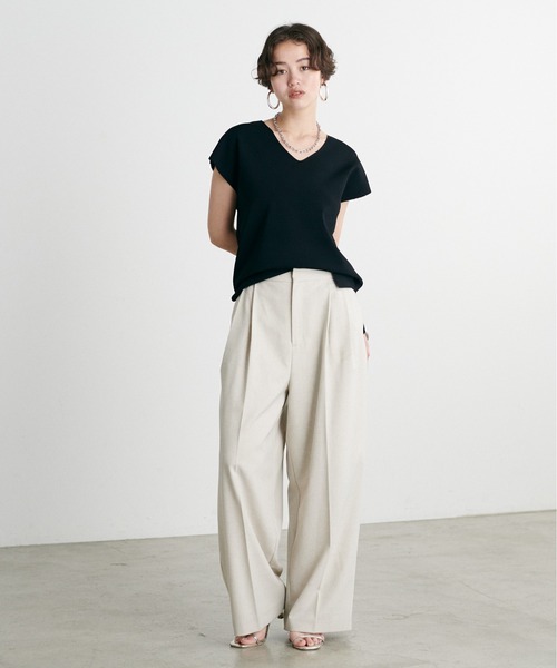 LARUTA ニット セーター 「LARUTA」UV＆接触冷感前後2WAYニット