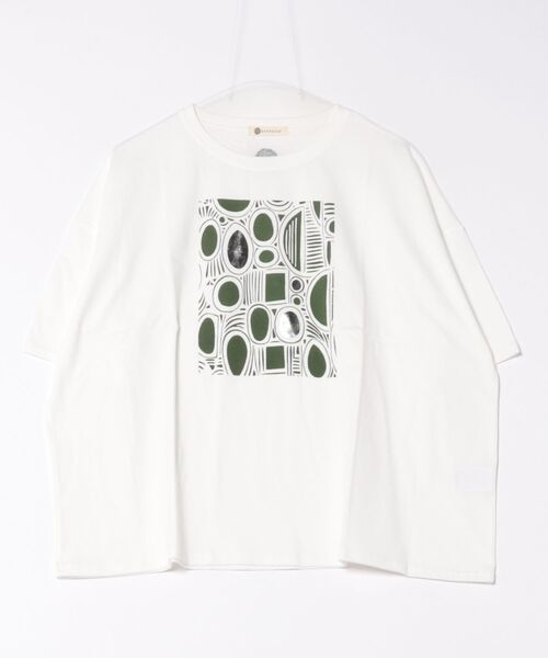tシャツ (BD)「BARNDOOR」箔プリント ドット ドルマンスリーブ Tシャツ レディース BARNDOOR tシャツ (BD)「BARNDOOR」箔プリント ドット ドルマン