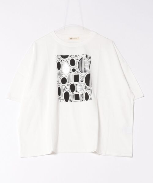 tシャツ (BD)「BARNDOOR」総柄 プリント ドルマンスリーブ Tシャツ レディース BARNDOOR tシャツ (BD)「BARNDOOR」箔プリント ドット ドルマン