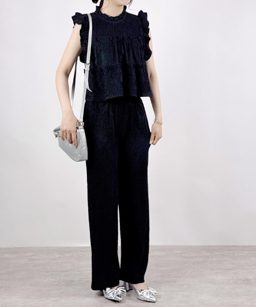Lady セットアップ CLOTHY セットアップ 「楽して洒落る、大人のセットアップ」ジャガード