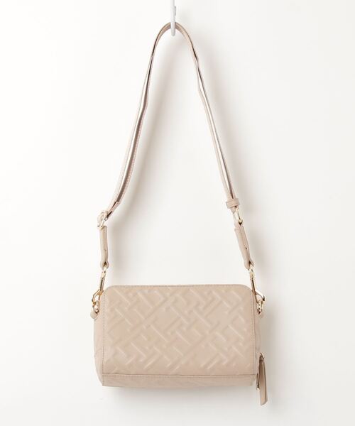 限定1点♪ ♪ショルダーバッグ THロゴ柄 ベージュ TOMMY HILFIGER ショルダーバッグ バッグ 「オンライン限定