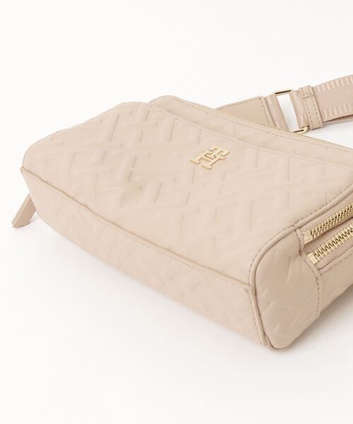 限定1点♪ ♪ショルダーバッグ THロゴ柄 ベージュ TOMMY HILFIGER モノグラムショルダーバッグ ベージュ