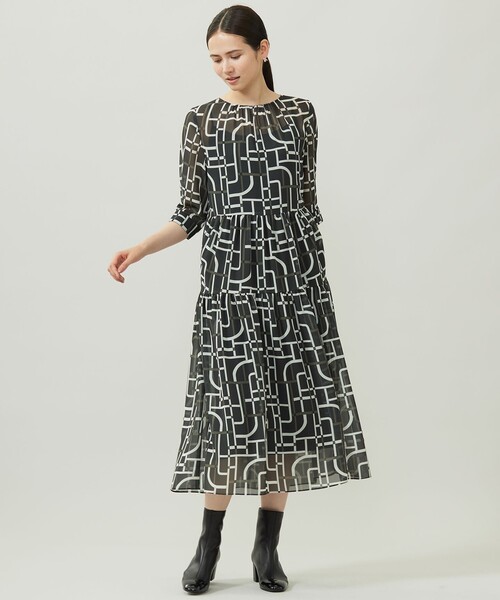 K foufou ジオメトリックワンピース 1 OPAQUE.CLIP ワンピース ジオ