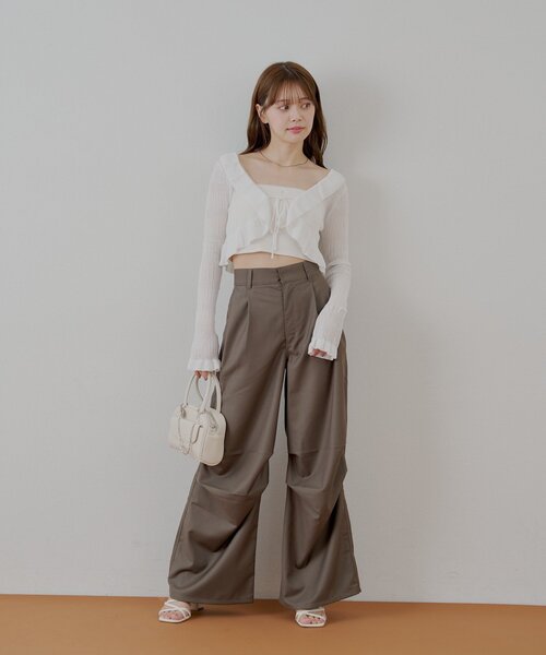 Chico カーディガン シアーフリルボレロカーデ レディース