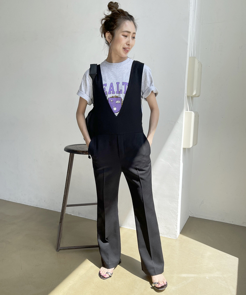 Spick and Span ブラック オールインワン サイズ38 サロペット Spick＆Span 「Spick & Span」 オールインワン 38 ブラック
