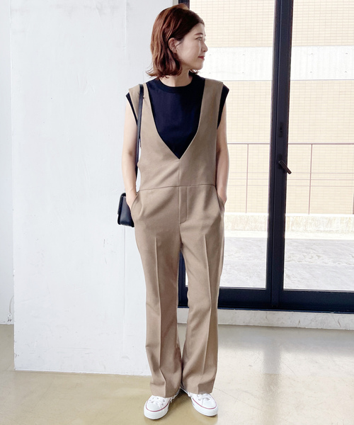Spick and Span ブラック オールインワン サイズ38 サロペット Spick＆Span 「Spick & Span」 オールインワン 38 ブラック