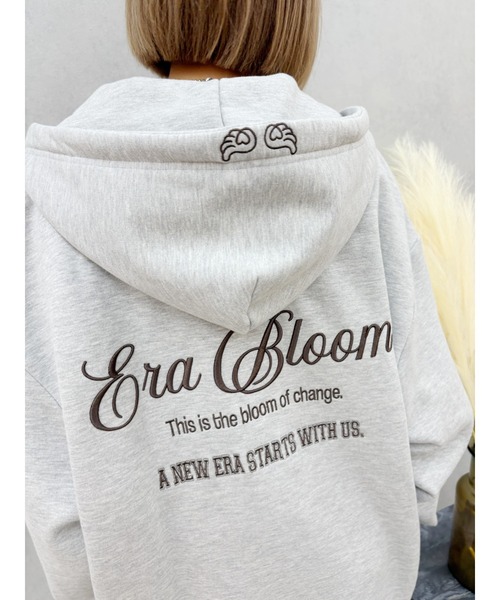 EVRIS（エヴリス） パーカー 「裏起毛」era bloom グラフィックジップ