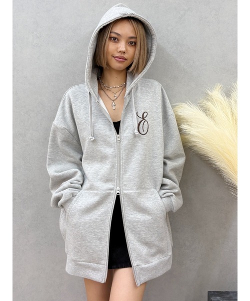 EVRIS earbioomグラフィックジップパーカー era bloom グラフィックジップパーカー｜エヴリスの通販｜&mall