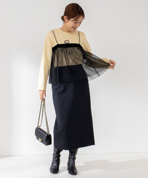 「NOLLEY'S」 長袖カットソー 38 ベージュ レディース
