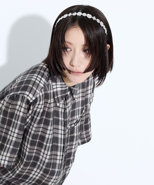 Toga ブラック ヘアバンド TOGA TOO Leather wrapped headband - Altamira